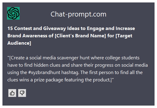  15 Contest and Giveaway Ideas to Engage and Increase Brand Awareness of [Client's Brand Name] for [Target Audience]
