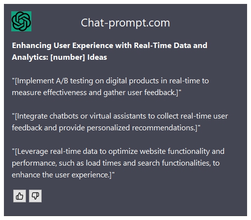  Enhancing User Experience with Real-Time Data and Analytics: [number] Ideas