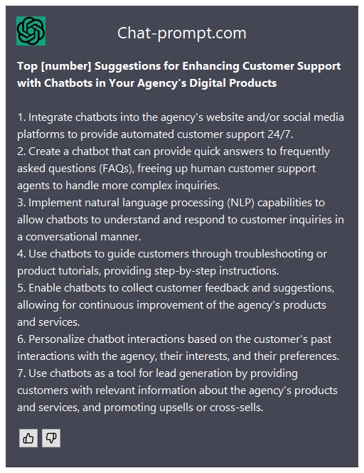  Top [number] Suggestions for Enhancing Customer Support with Chatbots in Your Agency's Digital Products