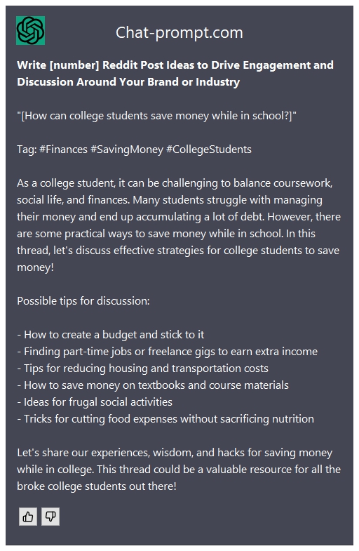  Write [number] Reddit Post Ideas to Drive Engagement and Discussion Around Your Brand or Industry