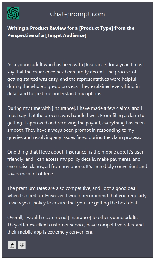 Writing a Product Review for a [Product Type] from the Perspective of a [Target Audience]
